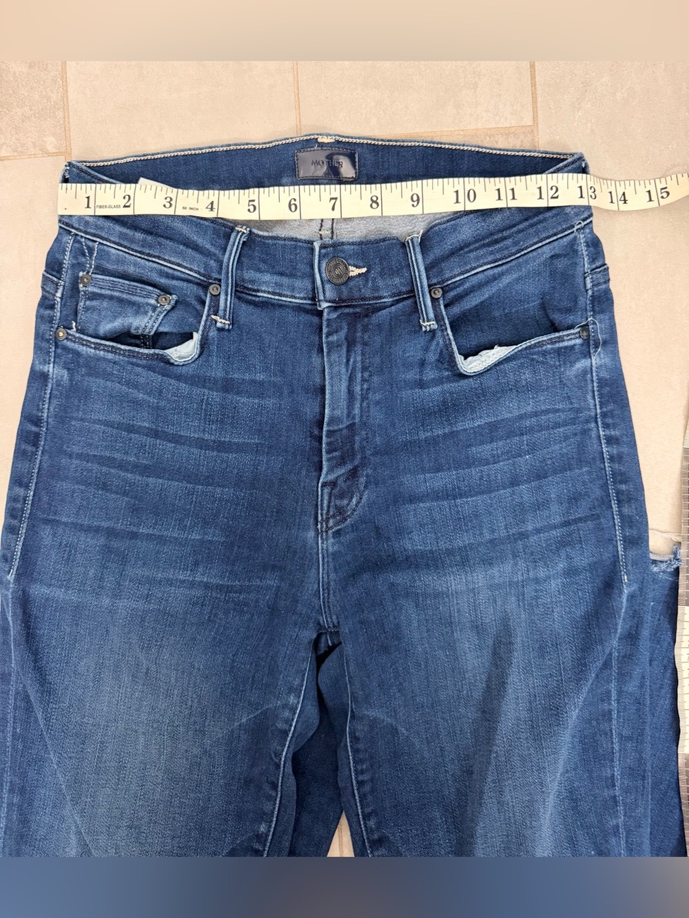 MOTHER The Weekender Fray The Road to Paradise Blue Size 27 - Picture 11 of 12